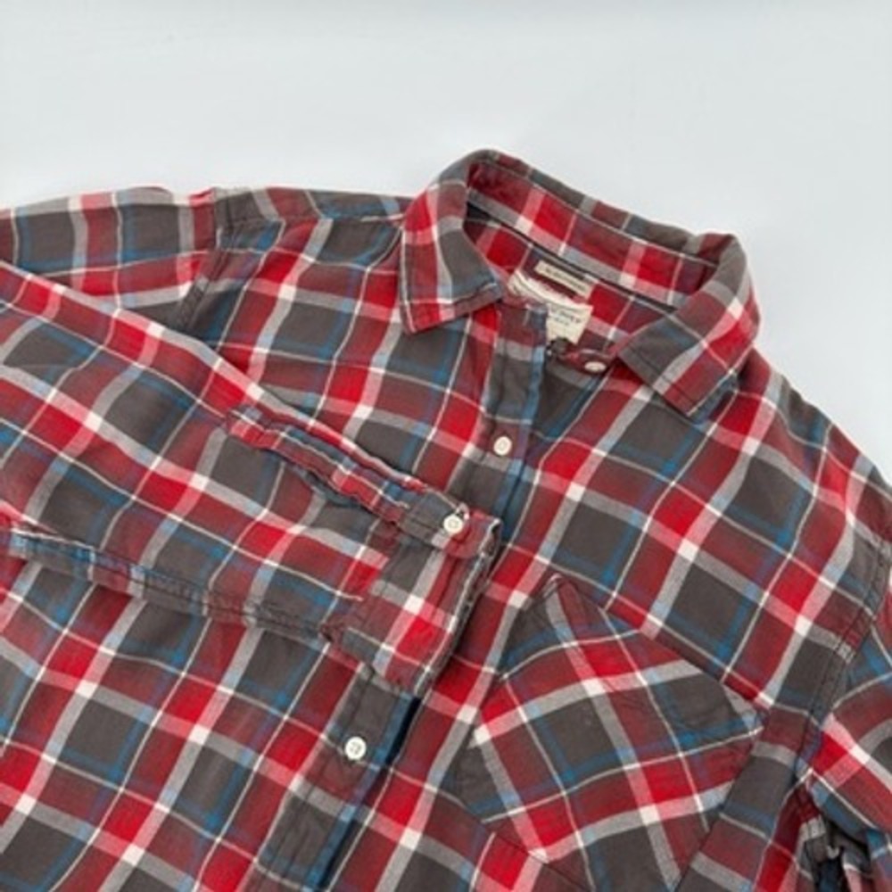 Ralph‎ Lauren Denim & Supply Mens Flannel Shirt Plaid L/G Long Sleeve Red